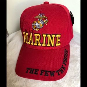 🆕 🇺🇸 USMC Embroidered EGA, “The Few The Proud” Cap Hat